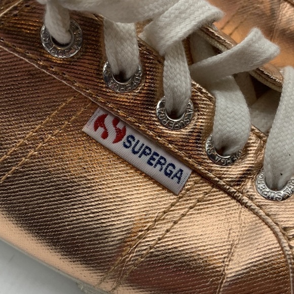 Superga Rose Gold Mule Slip On Sneakers Sz 38. SNK0320D - Picture 3 of 8